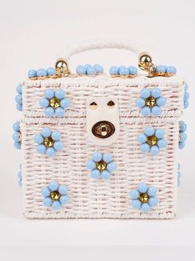 Jenna Lee Birthday Cake Daisy Purse NWT White Sea Breeze Colorway